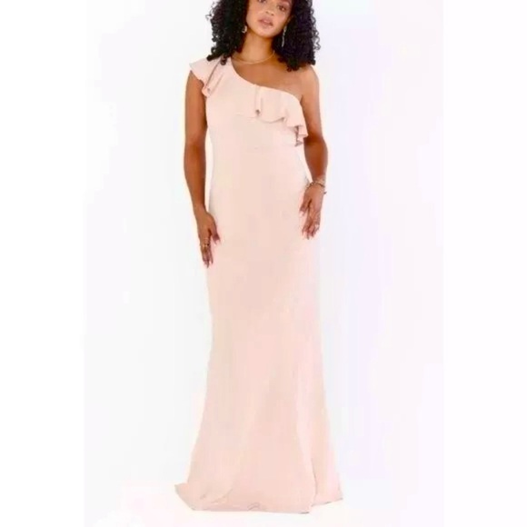 Show Me Your MuMu Dresses & Skirts - Show Me Your Mumu Florentine One Shoulder Dusty Blush Stretch Dress - Small NWT﻿